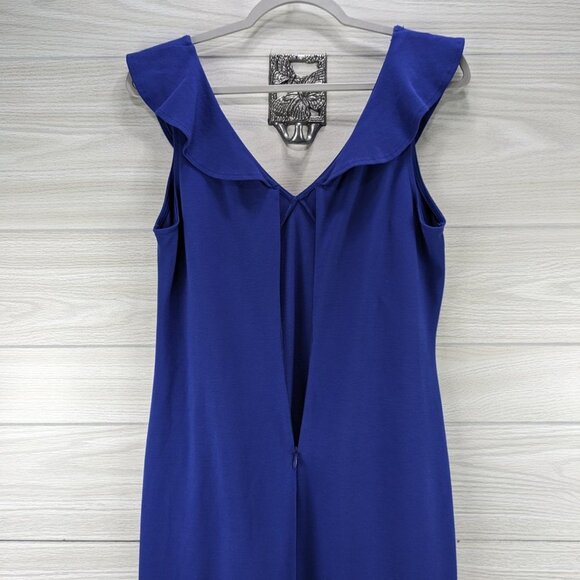 superfoxx Navy Ruffle V Neck Dress - Picture 6 of 9